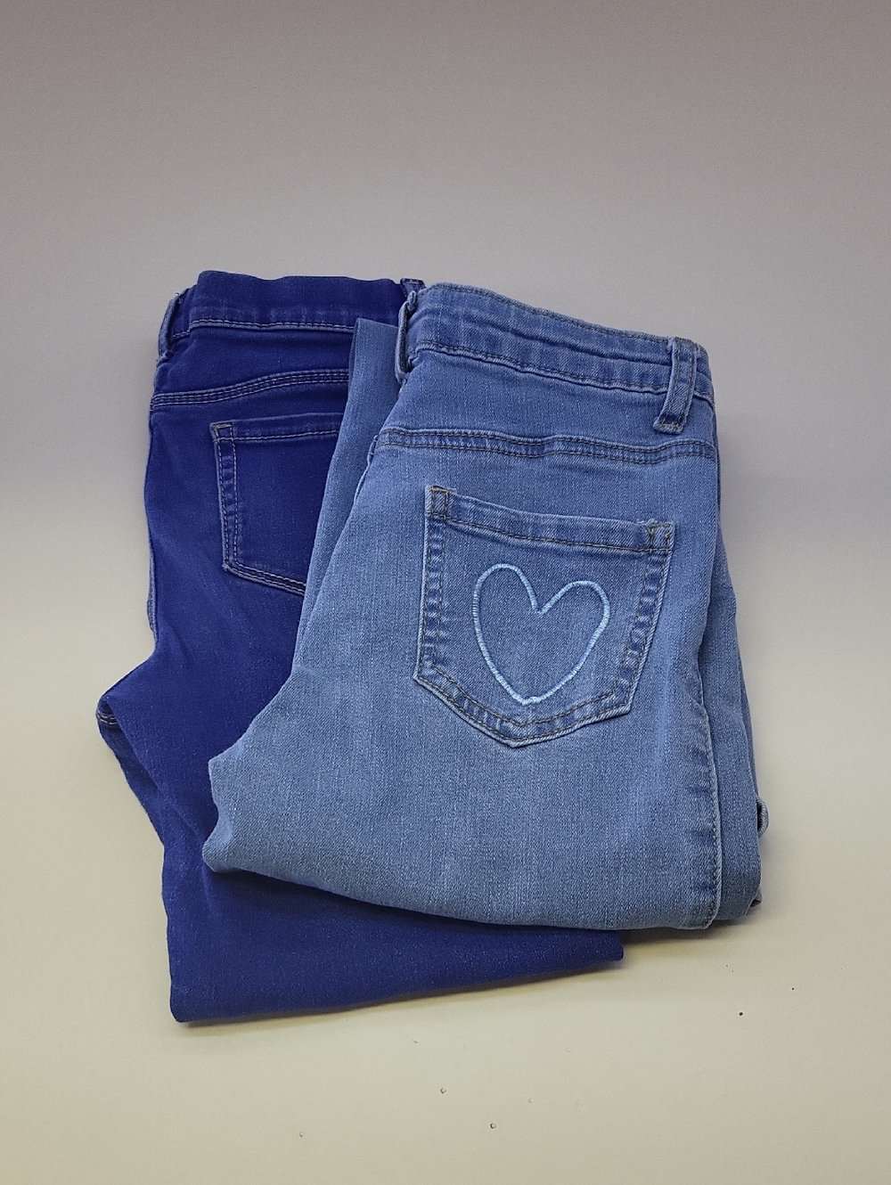 Light Blue Heart Pocket Women's Jeans